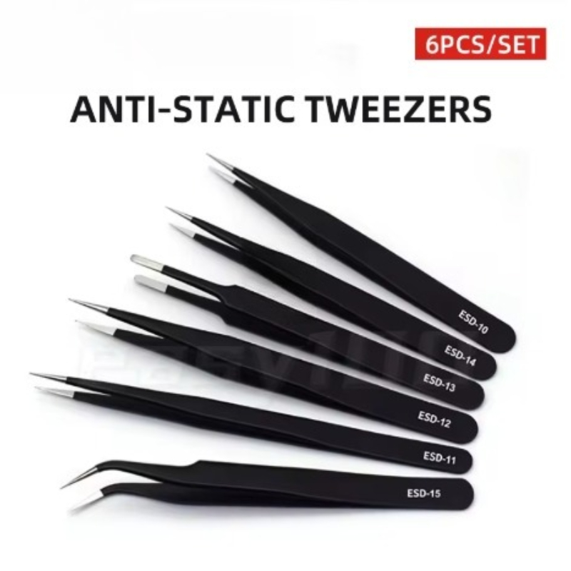6pcs Precision Tweezers Set ES - Electronics Repair Tool Kit recension och pris