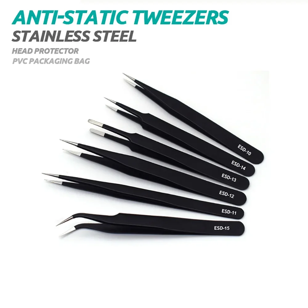 6pcs Precision Tweezers Set ES - Electronics Repair Tool Kit recension och pris