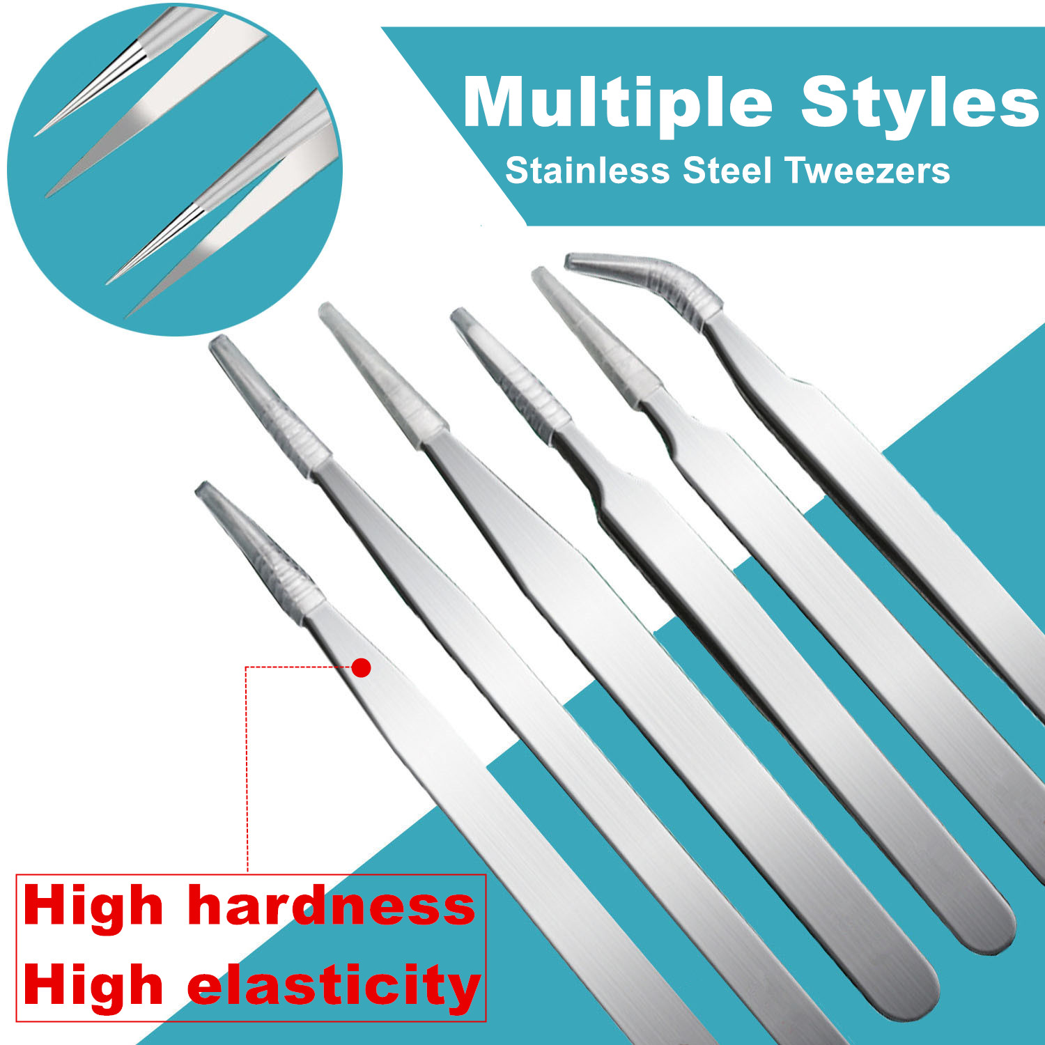 10 Pcs Tweezers Set Bag Stainl - Electronics Repair Tool Kit recension och pris