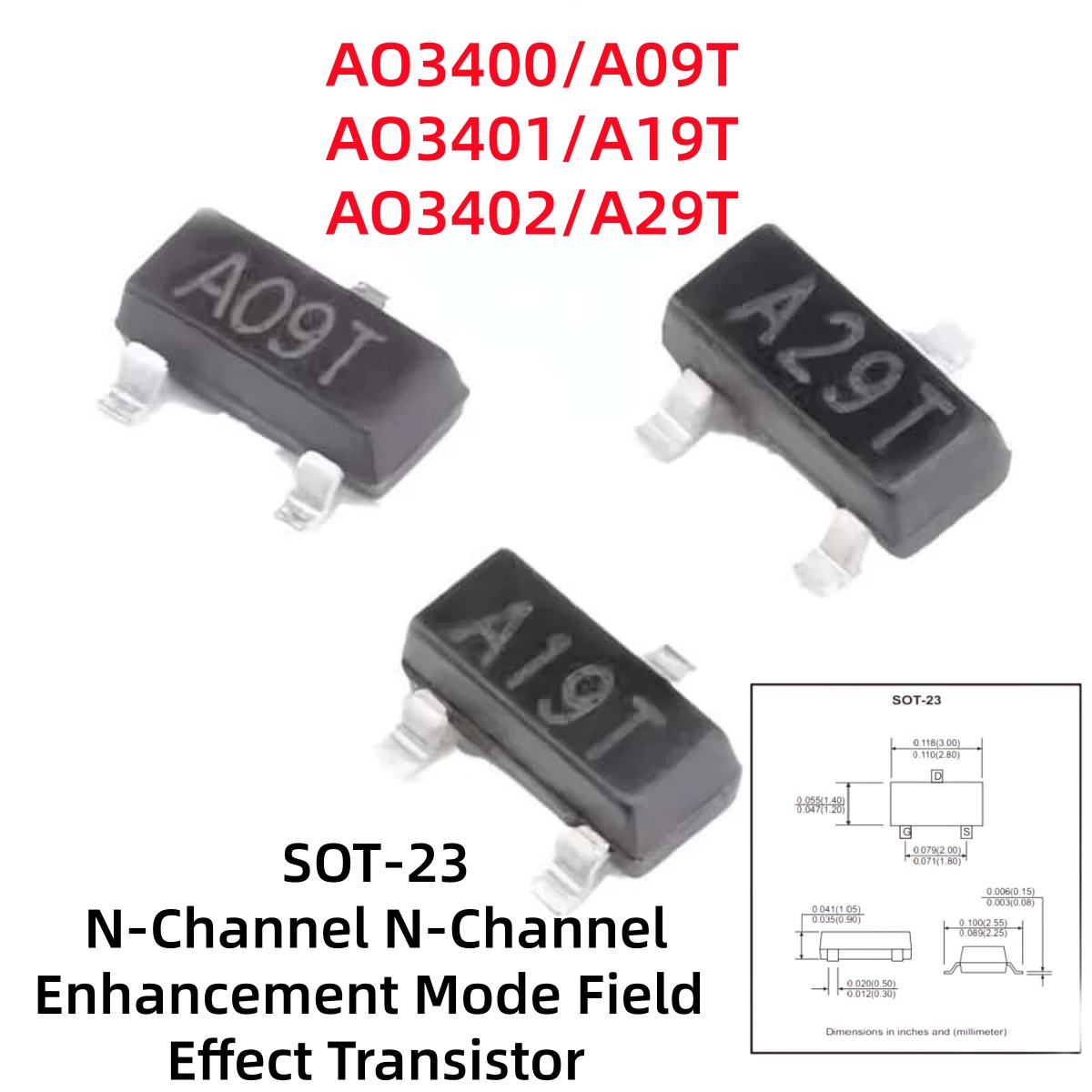 100-500Pcs AO3400/A09T AO3401/ - Electronics Repair Youtube recension och pris